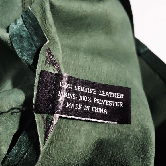 Wanted by Outlaws VTG Button Up Green Suede Shirt Jacket Women's M - Picture 5 of 8